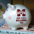 Mississippi State Bulldogs NCAA College Ceramic Piggy Bank