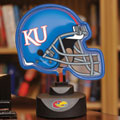 Kansas Jayhawks NCAA College Neon Helmet Table Lamp