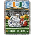 Miami Hurricanes NCAA College "Home Field Advantage" 48"x 60" Tapestry Throw