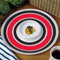 Chicago Blackhawks NHL 14" Round Melamine Chip and Dip Bowl