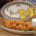 Michigan Wolverines NCAA College 12" Gameday Ceramic Oval Platter