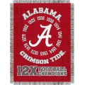 Alabama Crimson Tide NCAA College "Commemorative" 48"x 60" Tapestry Throw