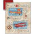 Vintage Planes - Contemporary mount print with beveled edge