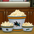 San Jose Sharks NHL Melamine 3 Bowl Serving Set