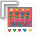 I Love You - Hearts - Framed Canvas