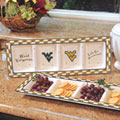 West Virginia Mountaineers NCAA College Gameday Ceramic Relish Tray