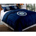 Seattle Mariners MLB Twin Chenille Embroidered Comforter Set with 2 Shams 64" x 86"