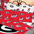 Georgia Bulldogs 100% Cotton Sateen Standard Pillow Sham - Red