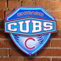 Chicago Cubs MLB Neon Shield Wall Lamp