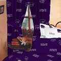 Kansas State Wildcats 100% Cotton Sateen Long Window Drapes - 84" Purple