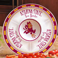 Arizona State Sun Devils NCAA College 14" Ceramic Chip and Dip Tray