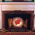 Wisconsin Badgers NCAA College Stained Glass Fireplace Screen