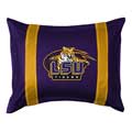 LSU Louisiana State Tigers Side Lines Pillow Sham