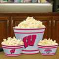 Wisconsin Badgers NCAA College Melamine 3 Bowl Serving Set