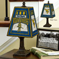 West Virginia Mountaineers NCAA College Art Glass Table Lamp