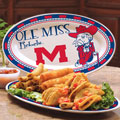 Mississippi Ole Miss Rebels NCAA College 12" Ceramic Oval Platter