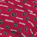 Oklahoma Sooners  100% Cotton Sateen Full Sheet Set - Red