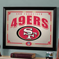 San Francisco 49ers NFL Framed Glass Mirror