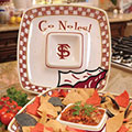 Florida Seminoles NCAA College 14" Gameday Ceramic Chip and Dip Tray
