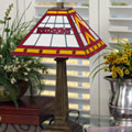 Washington Redskins NFL Stained Glass Mission Style Table Lamp