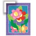 Tropical Poppy - Contemporary mount print with beveled edge