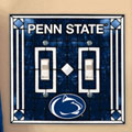 Penn State Nittany Lions NCAA College Art Glass Double Light Switch Plate Cover