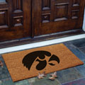 Iowa Hawkeyes NCAA College Rectangular Outdoor Flocked Door Mat