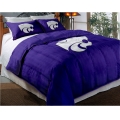 Kansas State Wildcats College Twin Chenille Embroidered Comforter Set with 2 Shams 64" x 86"