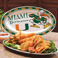 Miami Hurricanes UM NCAA College 12" Ceramic Oval Platter