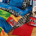 NASCAR In The Race Twin Bed Skirt