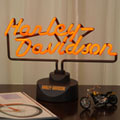 Harley Davidson Motorcycle Neon Script Table Lamp