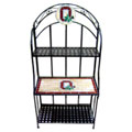 NCAA Oklahoma Sooners Stained Glass Bakers Rack