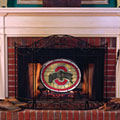 Ohio State OSU Buckeyes NCAA College Stained Glass Fireplace Screen