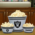 Oakland Raiders NFL Melamine 3 Bowl Serving Set