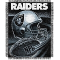 Oakland Raiders NFL "Spiral" 48" x 60" Triple Woven Jacquard Throw