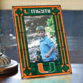 Miami Hurricanes UM NCAA College 9" x 6.5" Vertical Art-Glass Frame