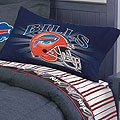 Buffalo Bills Full Size Pinstripe Sheet Set