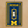 Michigan Wolverines NCAA College Art Glass Single Light Switch Plate Cover