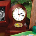 Kansas Jayhawks NCAA College Brown Desk Clock