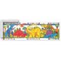 Dinosaur Parade - Contemporary mount print with beveled edge