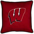 Wisconsin Badgers Side Lines Toss Pillow