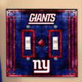 New York Giants NFL Art Glass Double Light Switch Plate Cover