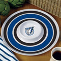 Tampa Bay Lightning NHL 14" Round Melamine Chip and Dip Bowl