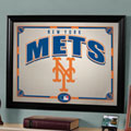 New York Mets MLB Framed Glass Mirror