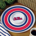 Mississippi Ole Miss Rebels NCAA College 14" Round Melamine Chip and Dip Bowl