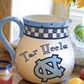 North Carolina Tarheels UNC NCAA College 14" Gameday Ceramic Chip and Dip Platter