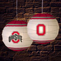 Ohio State OSU Buckeyes NCAA College 18" Rice Paper Lamp