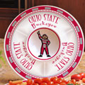 Ohio State OSU Buckeyes NCAA College 14" Ceramic Chip and Dip Tray