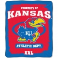 Kansas Jayhawks College "Property of" 50" x 60" Micro Raschel Throw