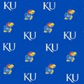 Kansas Jayhawks Ruffled Bedskirt - Blue